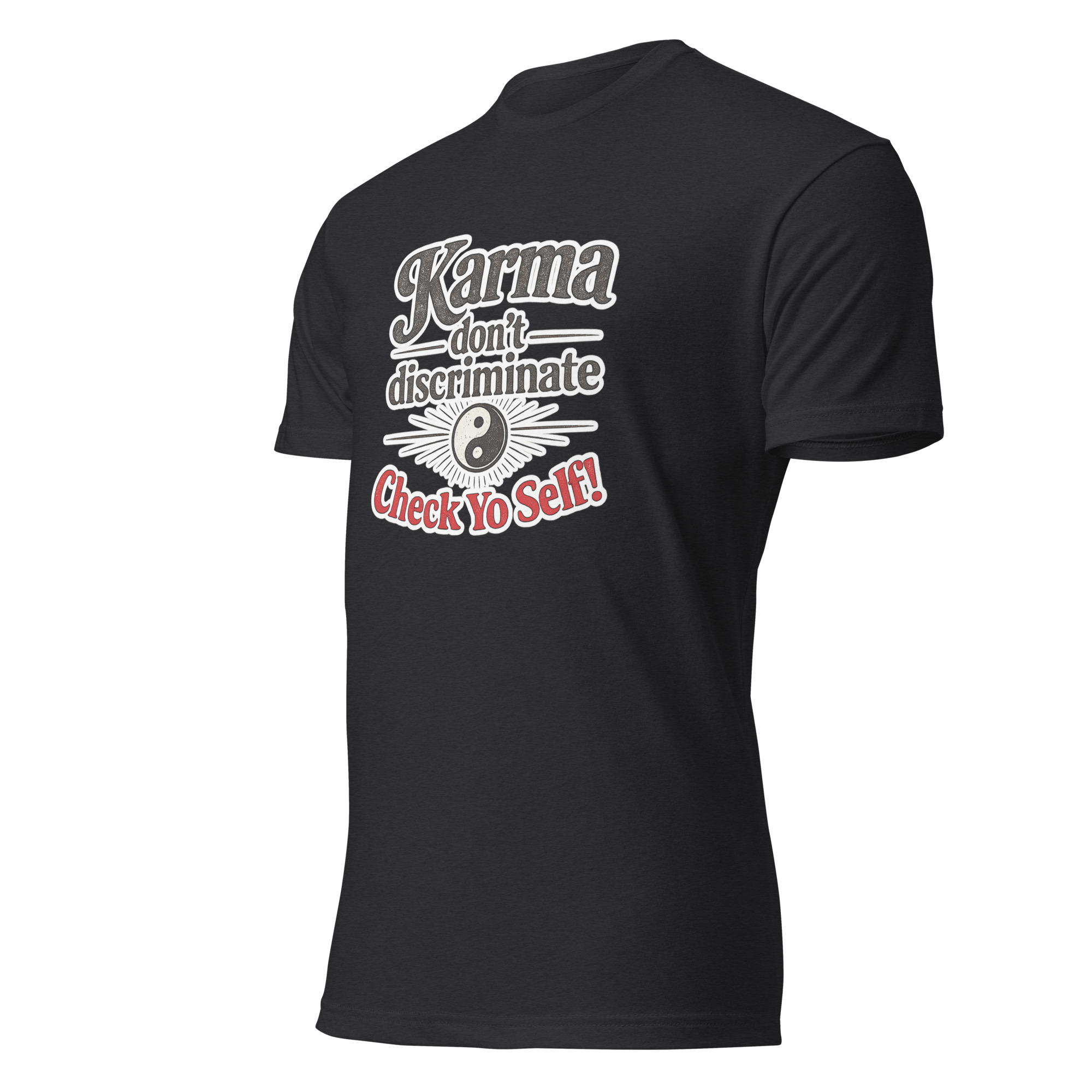 Unisex Fitted T-Shirt - CHECK YO SELF - Image 6