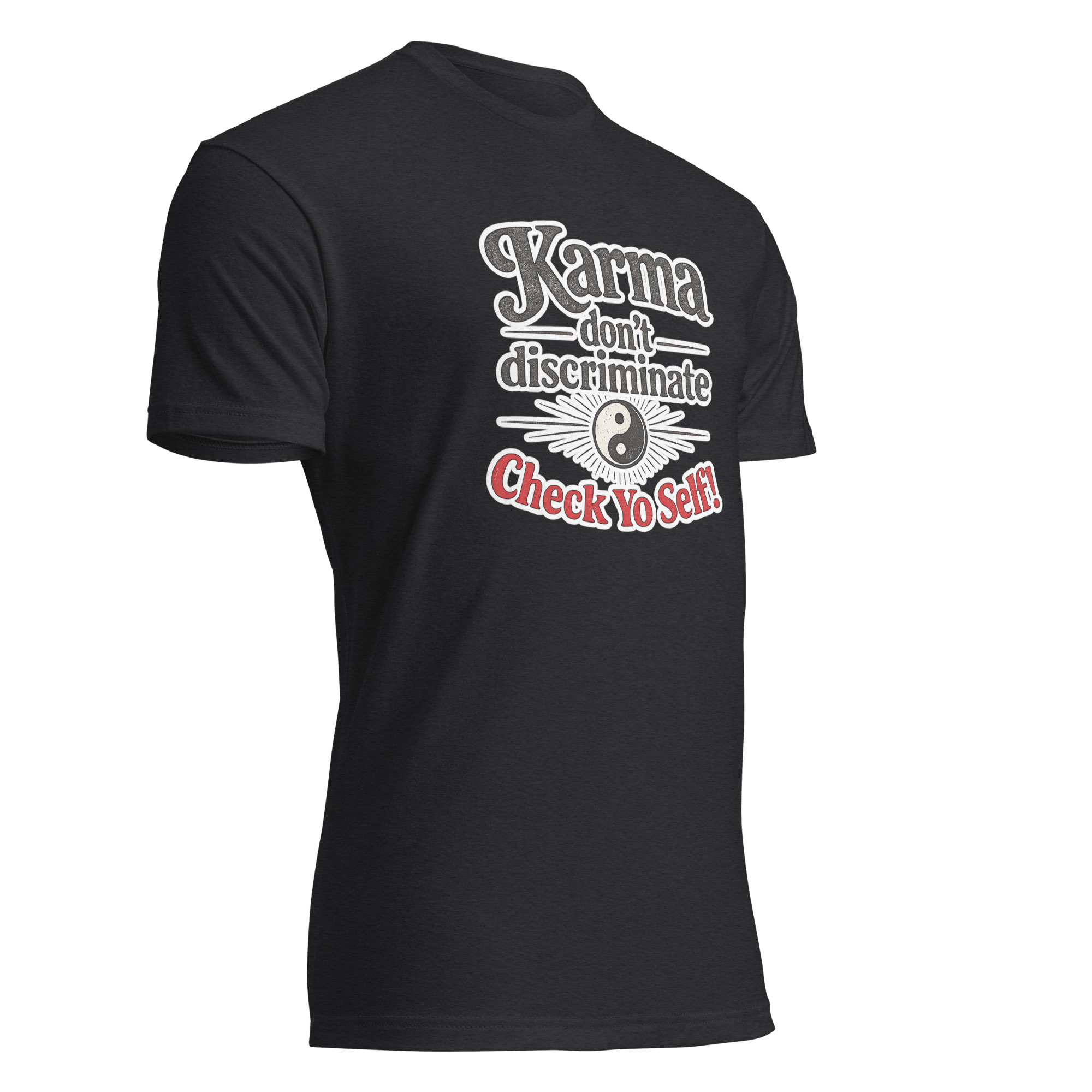 Unisex Fitted T-Shirt - CHECK YO SELF - Image 7