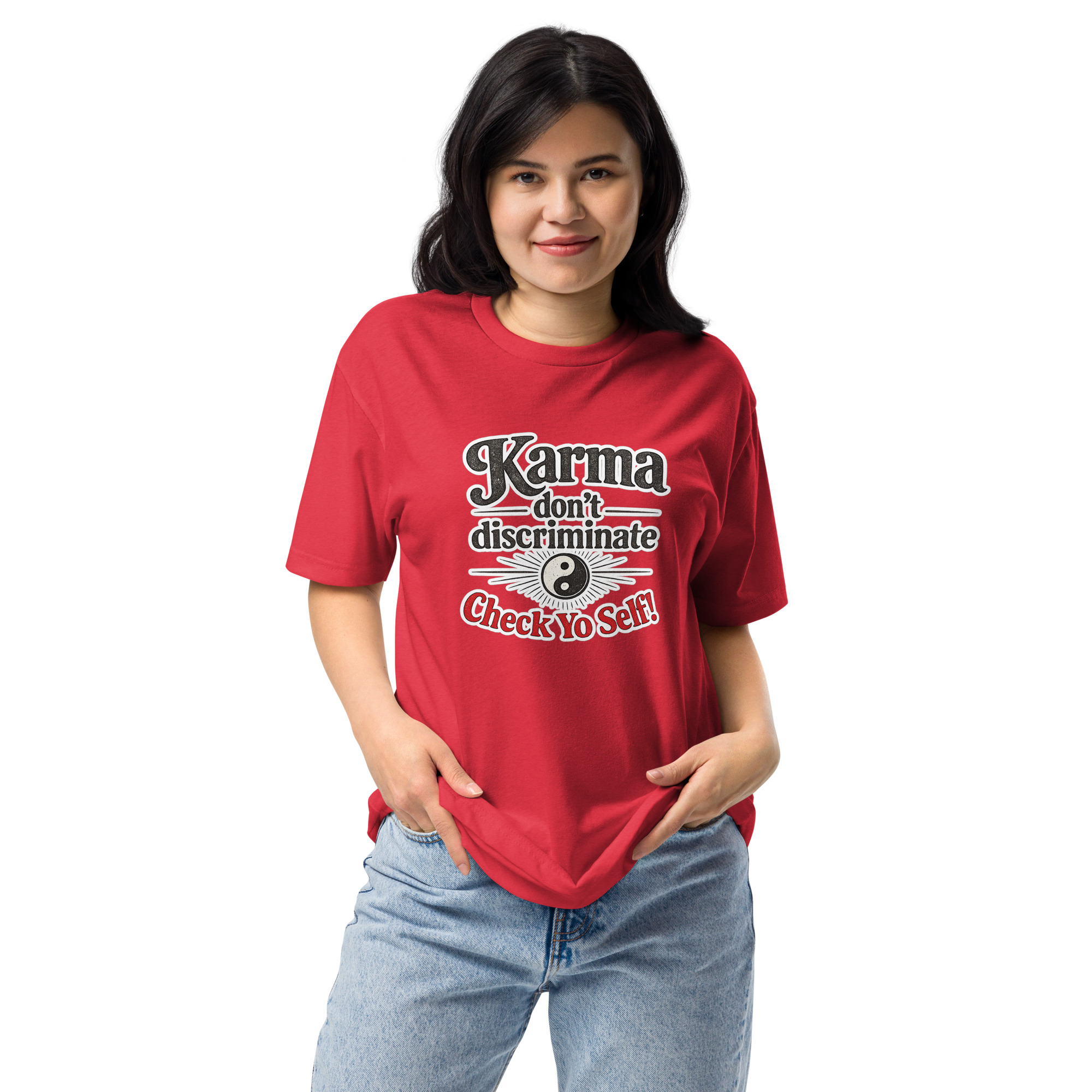 Unisex Fitted T-Shirt - CHECK YO SELF - Image 5
