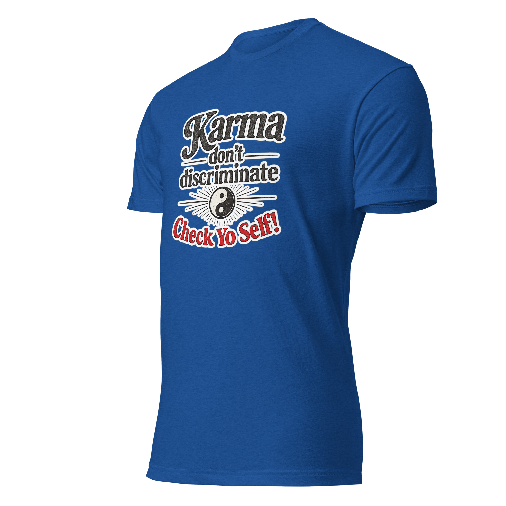 Unisex Fitted T-Shirt - CHECK YO SELF - Image 9