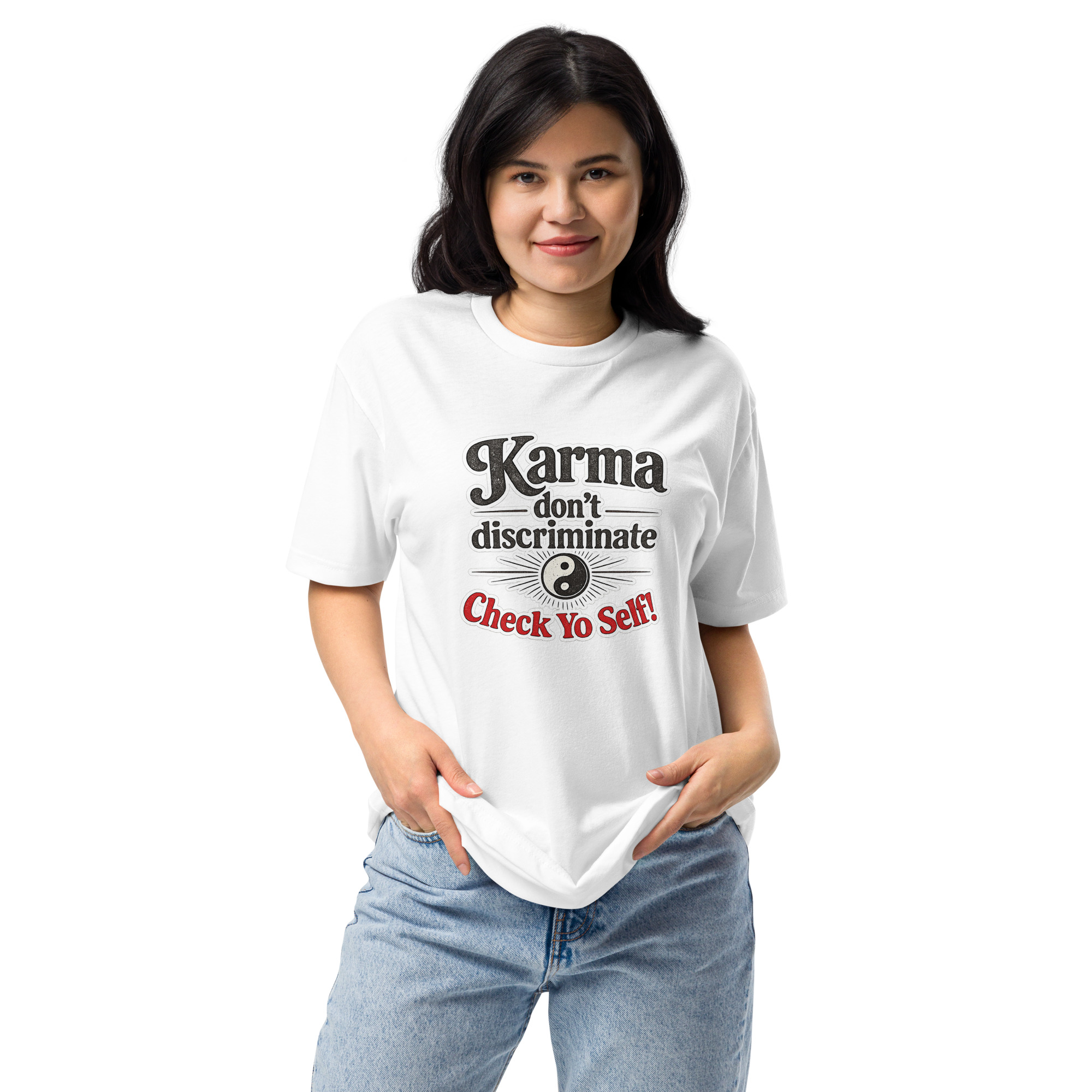 Unisex Fitted T-Shirt - CHECK YO SELF - Image 16