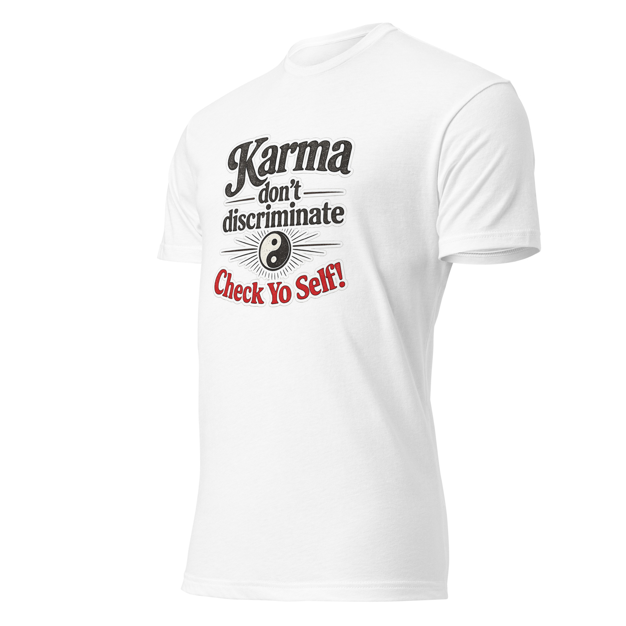 Unisex Fitted T-Shirt - CHECK YO SELF - Image 28