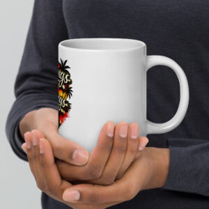 White glossy mug BLESSINGS OVA STRESSINGS